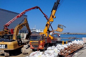 Preparation of dock for Teal's role as Museum Ship